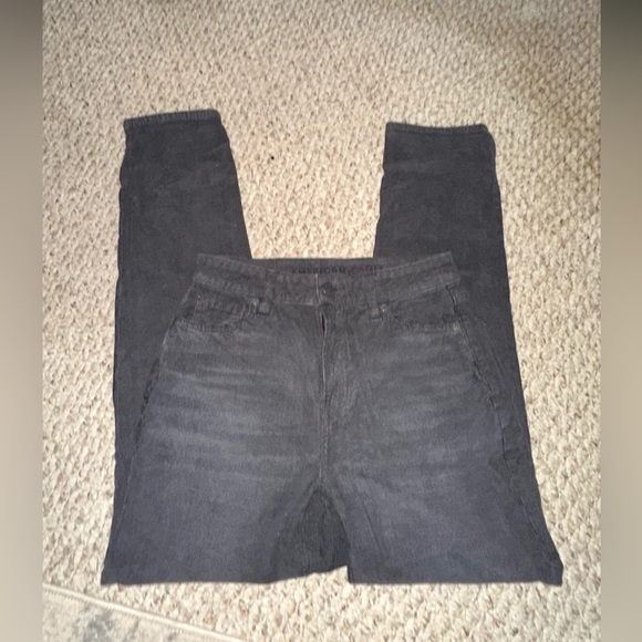 Grey Cord Mom Jeans - Picture 3 of 3